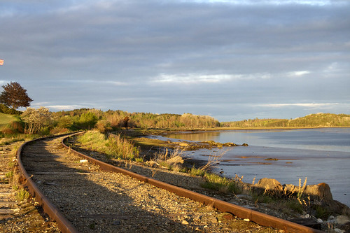 railroad landscape maine tracks