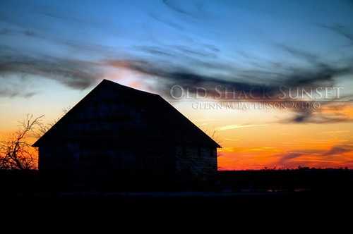 sunset sky oklahoma silhouette clouds colorful glenn patterson shack hdr lightroom photomatix gmp1993