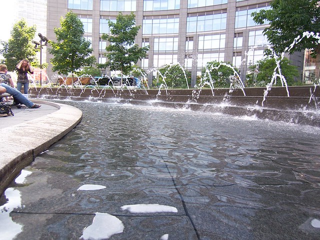 columbus circle fountains