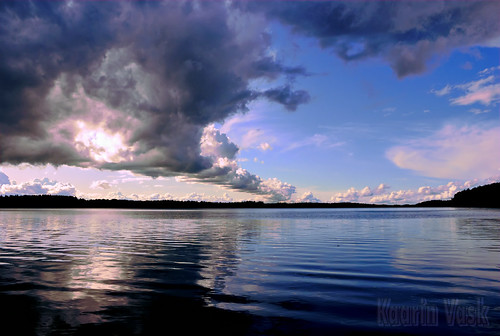 blue autumn lake reflection nature water clouds photoshop geotagged estonia pentax 2009 hdr km est eesti järv photomatix da1855mm läänevirumaa uljaste