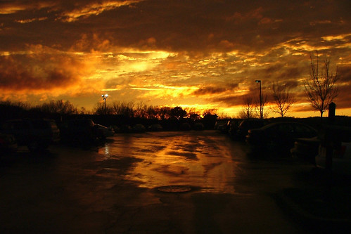 sunset storm rain clouds