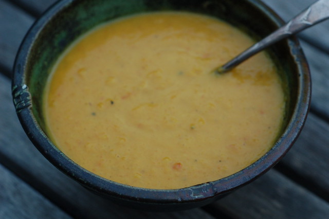 curried butternut squash soup by Eve Fox, Garden of Eating blog