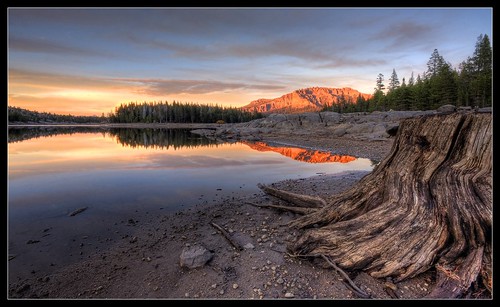 california sunset reflection water canon landscape treetrunk silverlake sierranevada 1020 hdr sigma1020mm 40d
