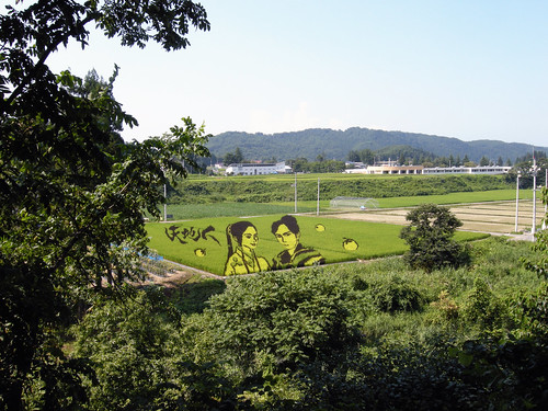 landscape yamagata 風景 山形 yonezawa 米沢 tenchijin 天地人 paddyfieldart 田んぼアート nhkとタイアップ