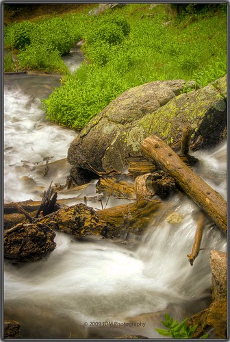 wood summer green water creek river flow waterfall colorado rocks logs rmnp hdr rockymountainnationalpark luscious dreamlake photomatix aplusphoto