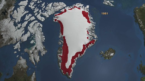 Annual Accumulated Melt over Greenland 1979 through 2007 [HD Video]