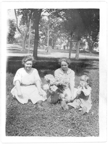 Two women and a kid
