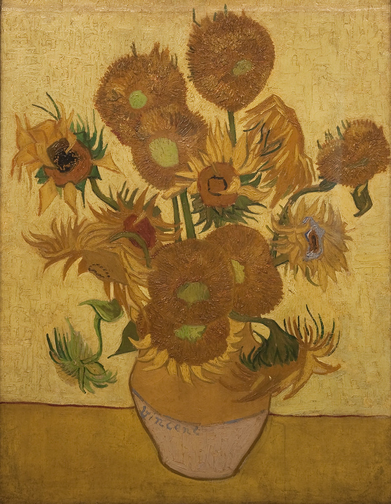 de zonnebloemen  Vincent van Gogh 1889