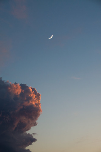 sunset cloud moon texas tx cumulus thunder abilene
