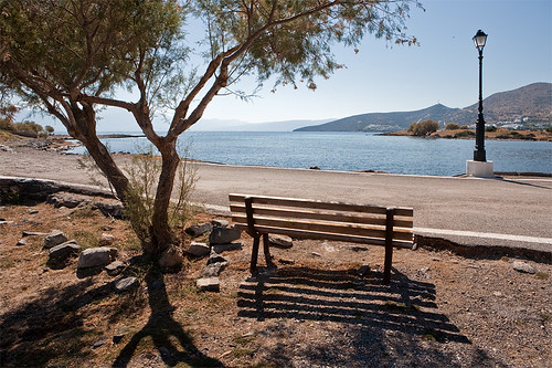 shadow sea tree bench geotagged greece lamppost shade crete canonef2470mmf28lusm gettyimages elounda canoneos5d alykes geo:lat=35257263 geo:lon=25734905 gettyimages:date_added=pre20110607