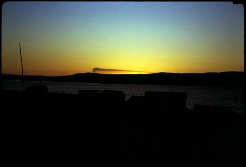 sunset alaska point island volcano islands sand may ak slide 1966 kodachrome aleutian pavlof