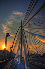 Suspension Bridge Sunset