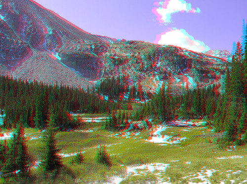 canon landscape 3d colorado outdoor hiking trails hike stereo dubois indianpeaks twincam twinned redcyan analgyph lakeisabelle sx110is