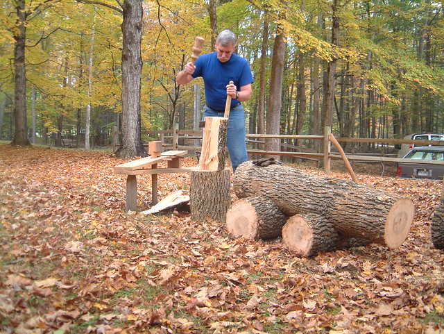 How the CCC made shingles for the Virginia State Park structures - from Douthat State Park Apple Day