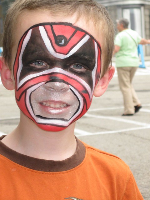 red power ranger face paint | Flickr - Photo Sharing!