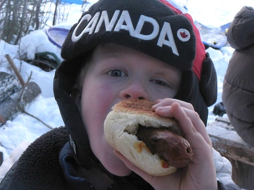 snow canada hot dogs kids picnic olympics