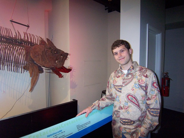 ian with a fossil