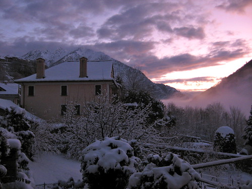 snow sunrise alba neve ossola