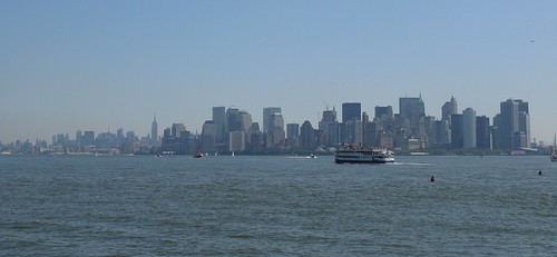 newyork skyline skyscraper landscape view manhattan libertyisland