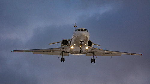 ottawa ontario canada ottawamcdonaldcartierairport ottawainternationalairport ottawaairport yow cyow airport approach landing airplane plane aviation aircraft airline airliner nikond7100 nikon d7100 bensenior planespotting clouds cloudy overcast sun sunset light golden dassault falcon 2000 falcon2000 n269qs privatejet private jet