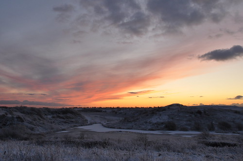 winter ski sunrise hedeland