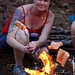 roasting salmon on an open fire    MG 9586