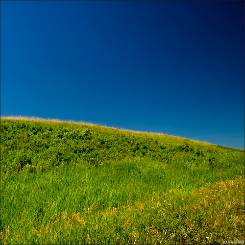 blue sky canada abstract green grass landscape hill olympus minimal alberta reality prairie minimalist cowley e410 sweron