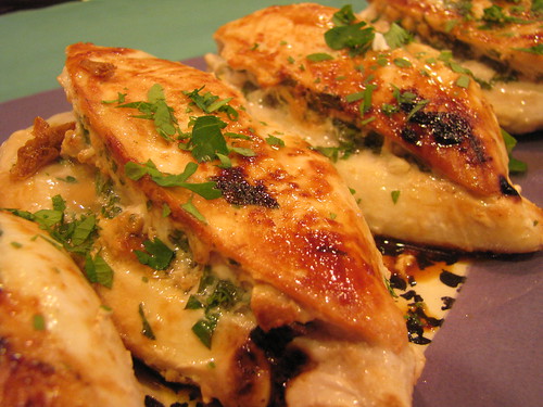 Foodista | Cilantro and Garlic Stuffed Chicken Breasts
