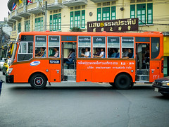 New Bangkok Orange Minibus