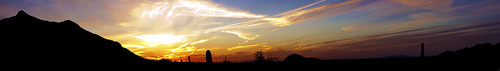 sunset sky panorama sun clouds desert picachopeak