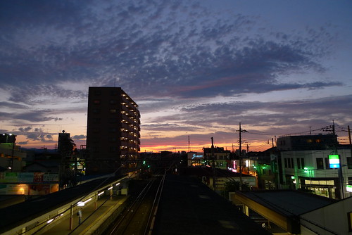 sunset cloud station japan saitama 雲 駅 夕焼け 埼玉 tsurugashima lx3 鶴ヶ島