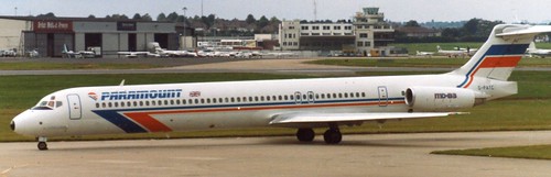 Paramount MD-83 at Birmingham Airport
