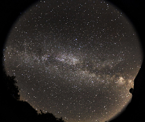 sky fish eye night way stars galaxy tuscany astronomy milky