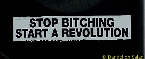 "Stop Bitching - Start a Revolution"