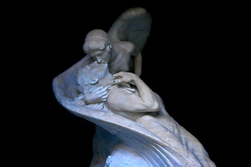 blue light shadow woman white man black statue stone angel composition contrast dark naked dead soldier death wings kiss war darkness arm glory wing battle line carve marble battlefield curve hue