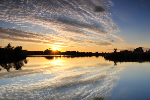 park sunset water creek reflections kansas wichita chisholm chisholmcreekpark