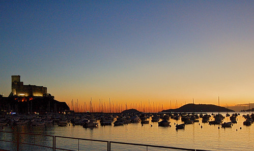 sunset mare liguria barche tramonti sole castelli laspezia lerici