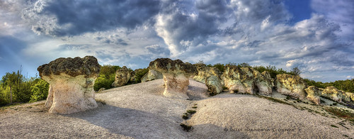 world travel light sky panorama texture tourism nature mushroom field rock stone clouds wonder sandstone hill shapes science erosion adventure formation exotic bulgaria worldwide limestone mineral forms weathered form unusual geology shape curiosity hdr paradox goldenhour rockformations weathering rockmushrooms beliplast didenze