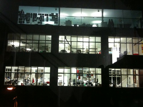 An office at night