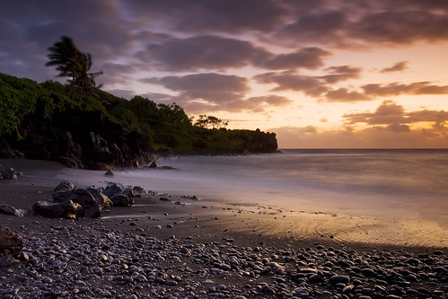 statepark seascape beach sunrise palms landscape photography lava sand waianapanapa maui pebbles hana eastmaui