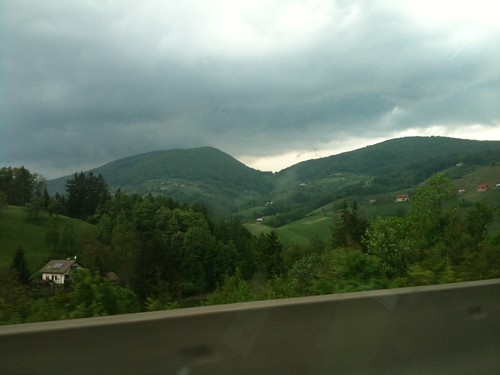 mountains rain driving slovenia