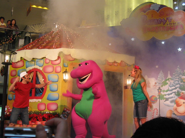 Barney appears first on stage | Flickr - Photo Sharing!