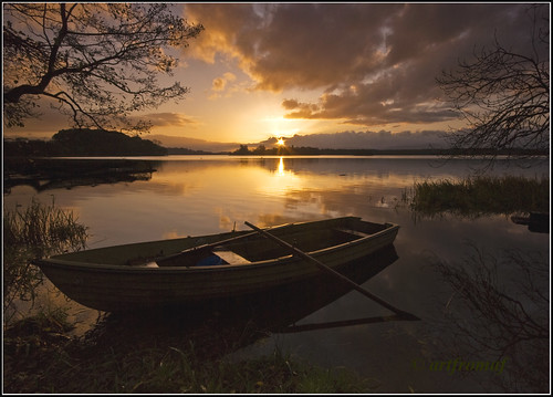 morning lake nature water photoshop sunrise scotland boat nikon