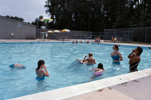A refreshing dip in the pool after walking the festival grounds is a welcome treat!