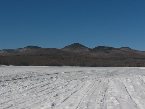 winter lake snow mountains vermont