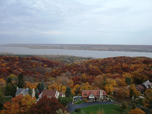 autumn trees sky tower fall leaves clouds landscape illinois midwest cloudy watertower panoramic lookout il hills foliage observatory peoria observationdeck illinoisriver peoriaheights peoriacounty