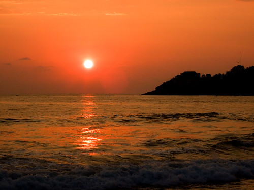 ocean sunset sea beach water mexico wave oaxaca puertoescondido