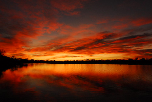 red lake reflection water yellow clouds sunrise colorado pueblo hero winner goodmorning runyon