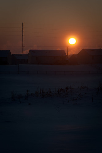 winter sun snow sunrise landscape amber steam powerlines nikon105mm nikkor105mmf28gvrmicro perfectsunsetssunrisesandskys nikond5000
