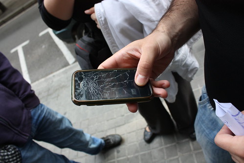 Broken screen iPhone